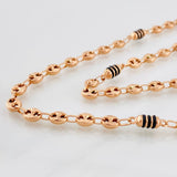 Cadena Rustica GC 10.15g / 50cm / 5mm Oro Rosa 18K