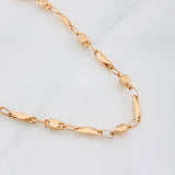 Cadena Rustica Barril 12.75g / 60cm / 4.4mm Oro Rosa 18K
