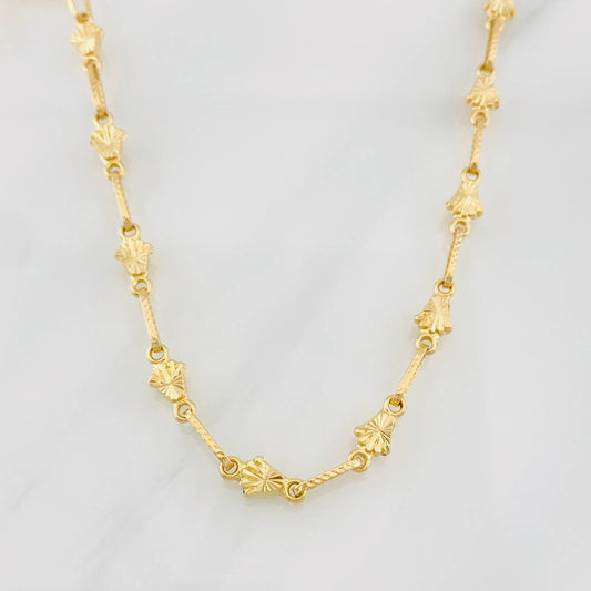 Cadena Rustica Corona 9.3g / 60cm / 4.95mm Oro Amarillo 18K