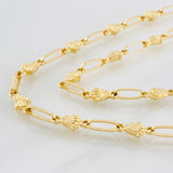 Cadena Rustica Corona 9.3g / 60cm / 4.95mm Oro Amarillo 18K