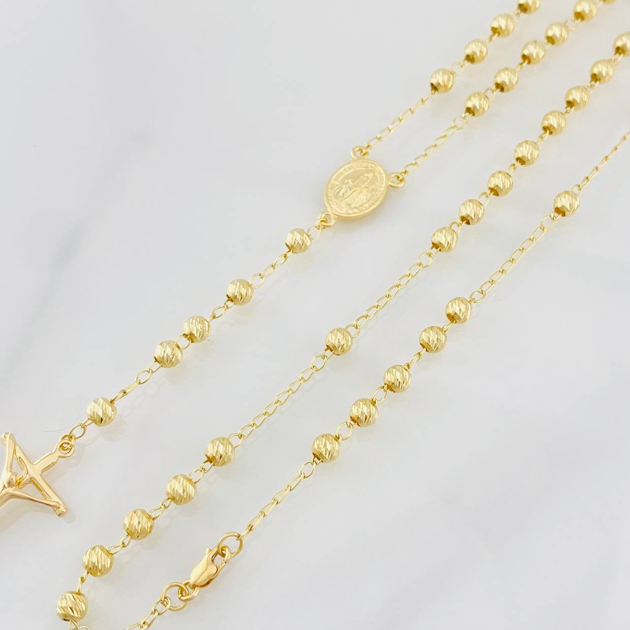 Rosario Virgen Milagrosa 10.4g / 60cm / 4mm Oro Amarillo 18K