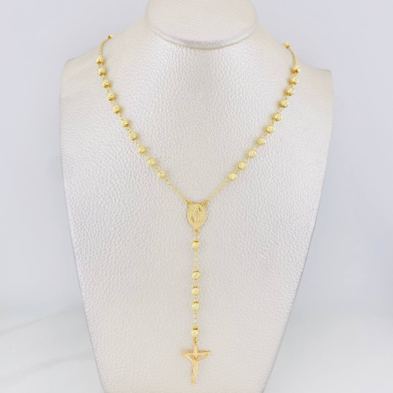 Rosario Virgen Milagrosa 10.4g / 60cm / 4mm Oro Amarillo 18K