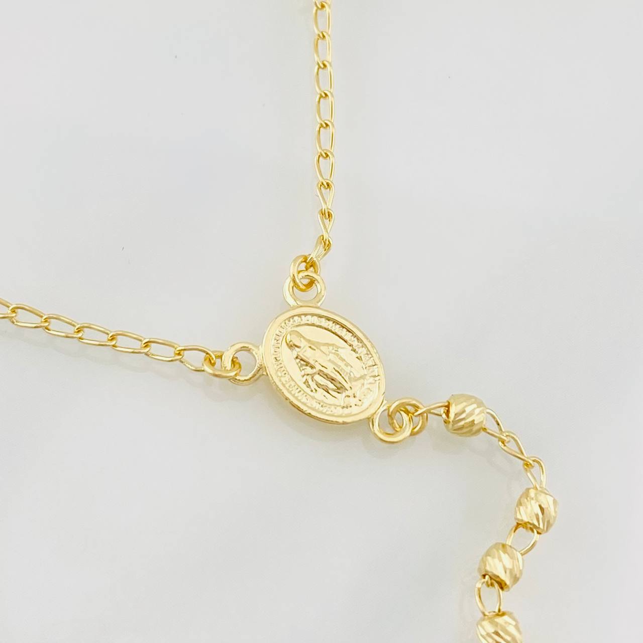 Rosario Virgen Milagrosa 6.5g / 55cm / 3mm Oro Amarillo 18K