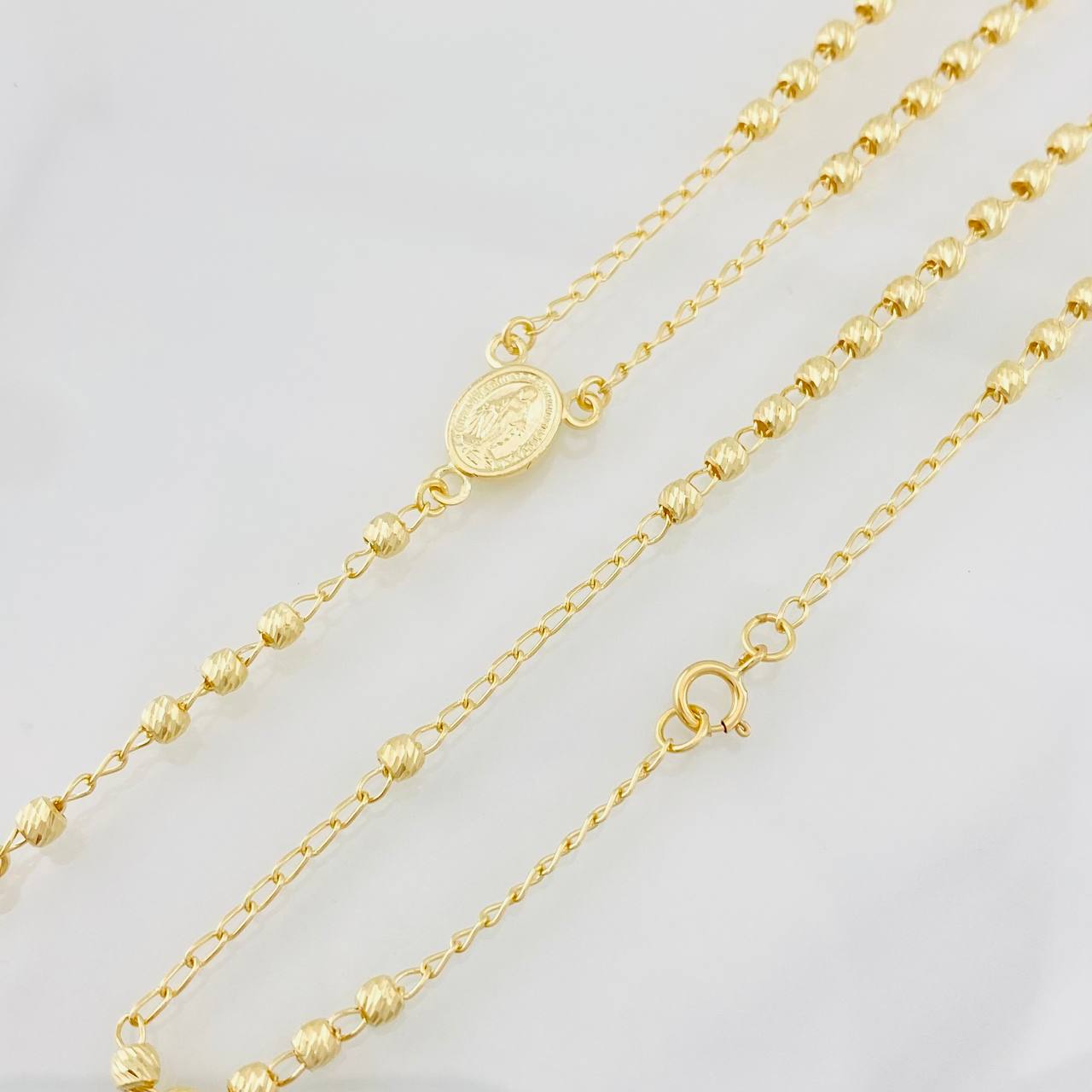 Rosario Virgen Milagrosa 6.5g / 55cm / 3mm Oro Amarillo 18K