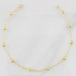Tobillera Espiga Bolas 2.2g / 24.5cm / 4mm Oro Amarillo 18K