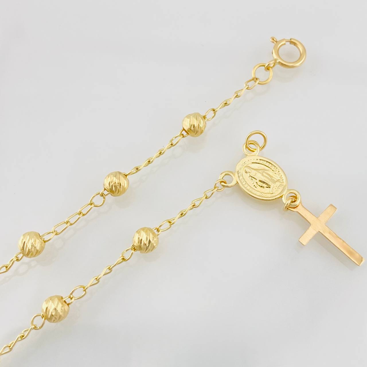 Pulso Denario Virgen Milagrosa 3.1g / 20cm / 4mm Oro Amarillo 18K