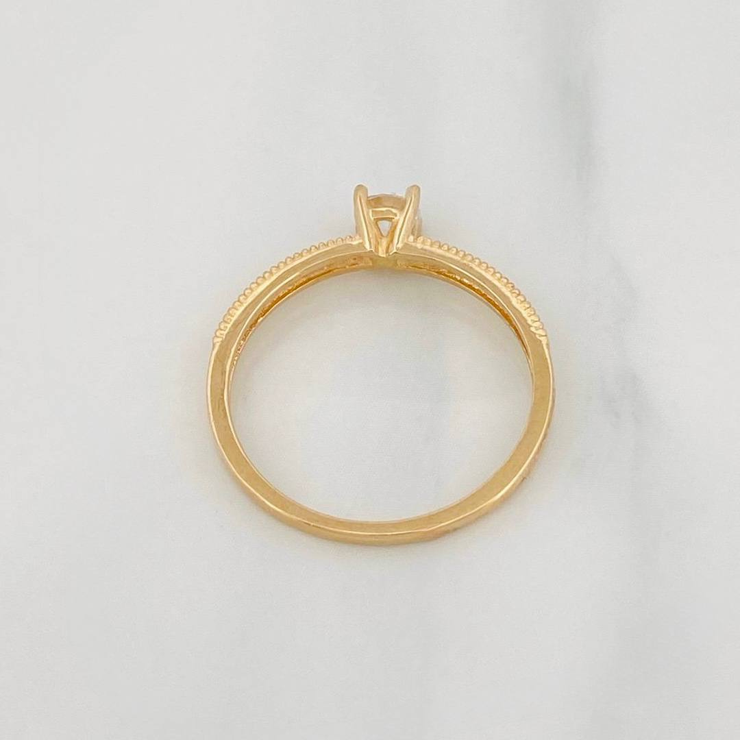Anillo Solitario Churumbela 1.85g / T7 Oro Amarillo 18K