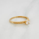 Anillo Solitario Churumbela 1.85g / T7 Oro Amarillo 18K