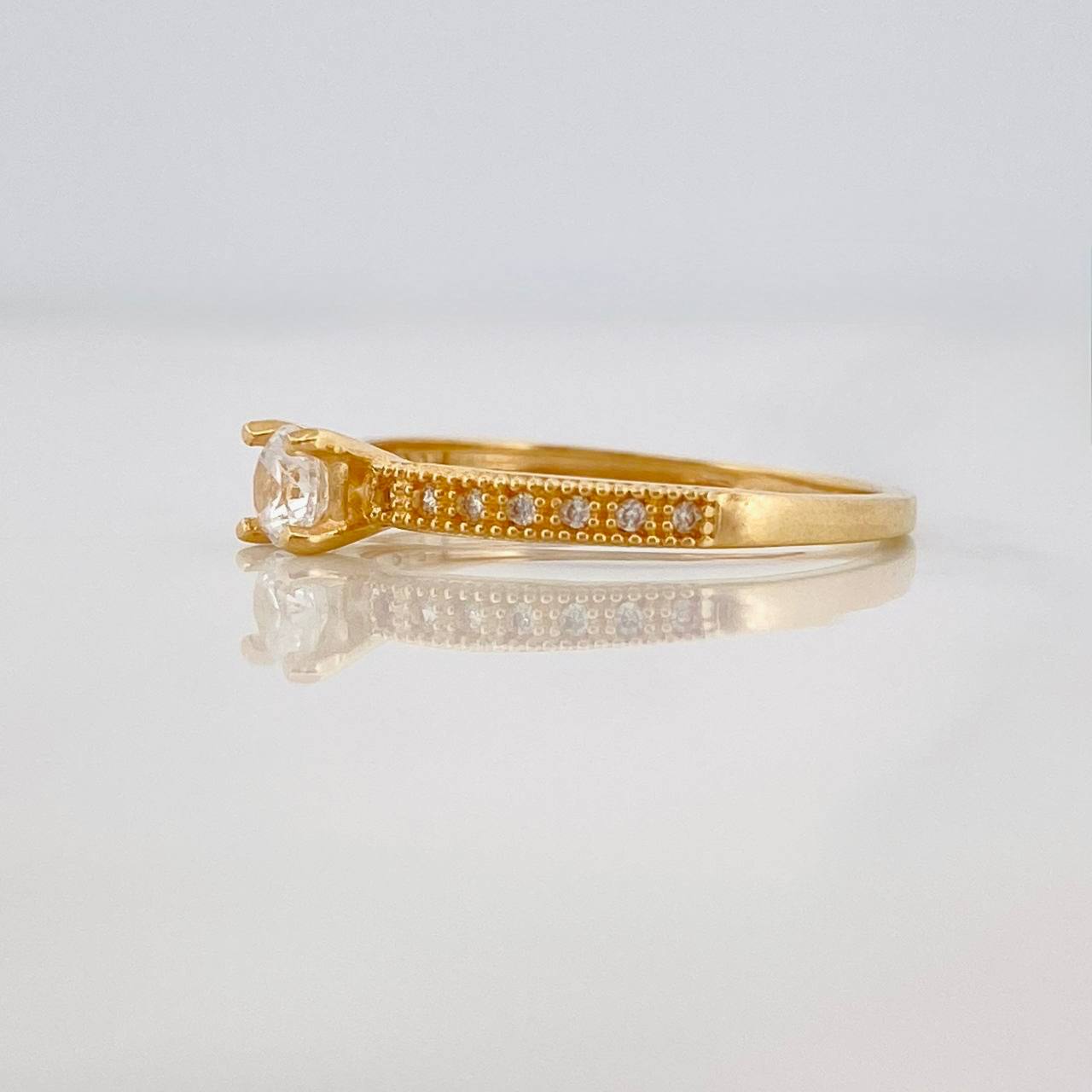 Anillo Solitario Churumbela 1.85g / T7 Oro Amarillo 18K