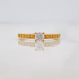 Anillo Solitario Churumbela 1.85g / T7 Oro Amarillo 18K