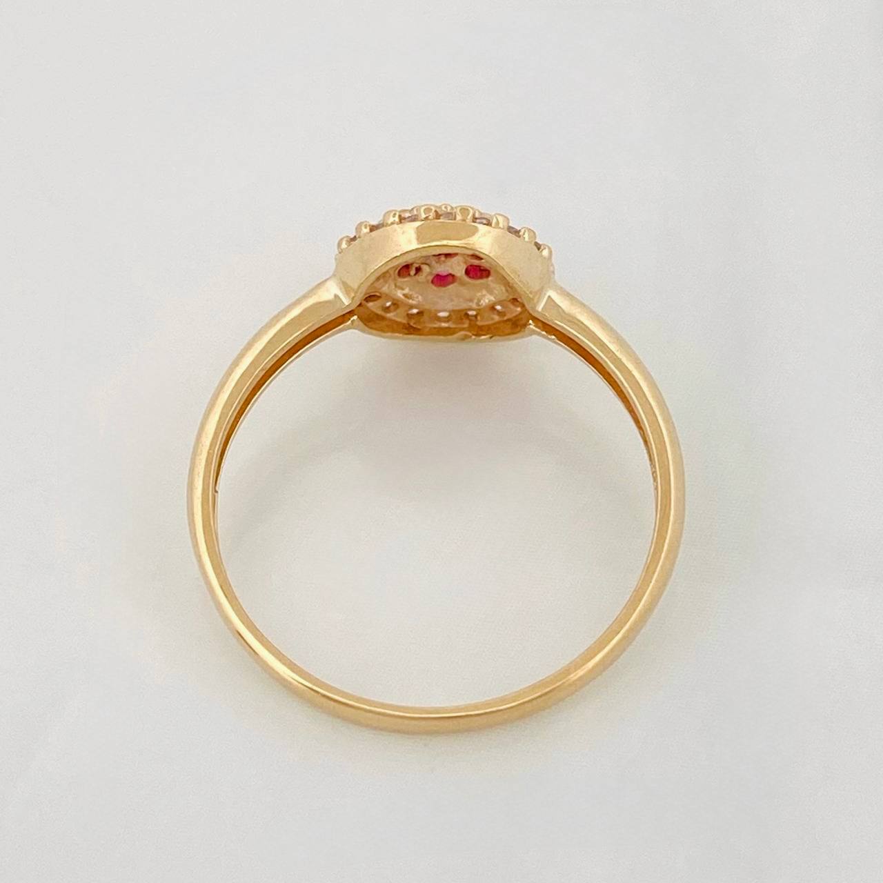 Anillo Halo Tupido 1.75g / T5 3/4 Oro Amarillo 18K