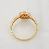 Anillo Halo Tupido 1.75g / T5 3/4 Oro Amarillo 18K