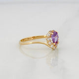 Anillo Halo Gota 1.55g / T6 Oro Amarillo 18K