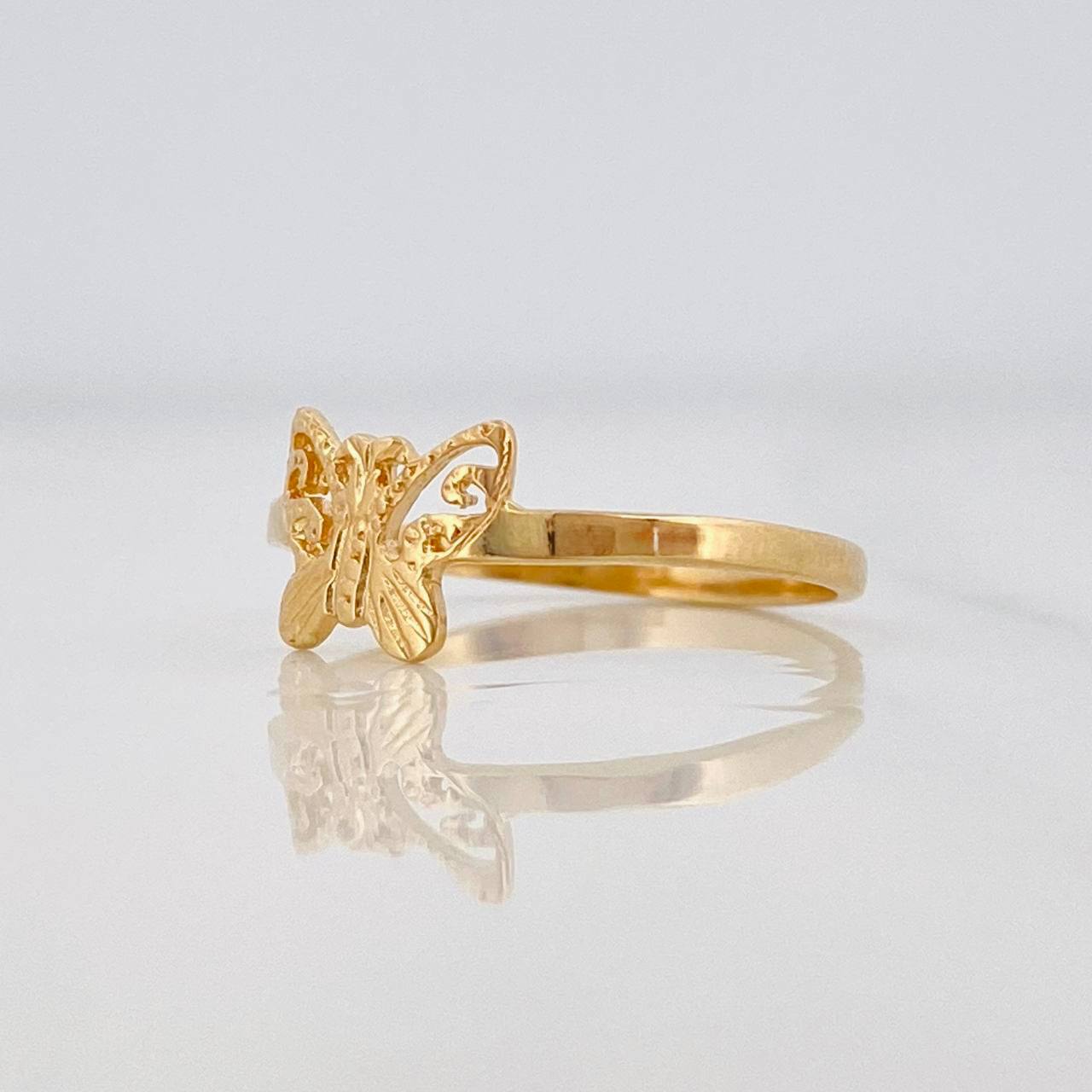 Anillo Mariposa 1.35g / T6 1/4 Oro Amarillo 18K