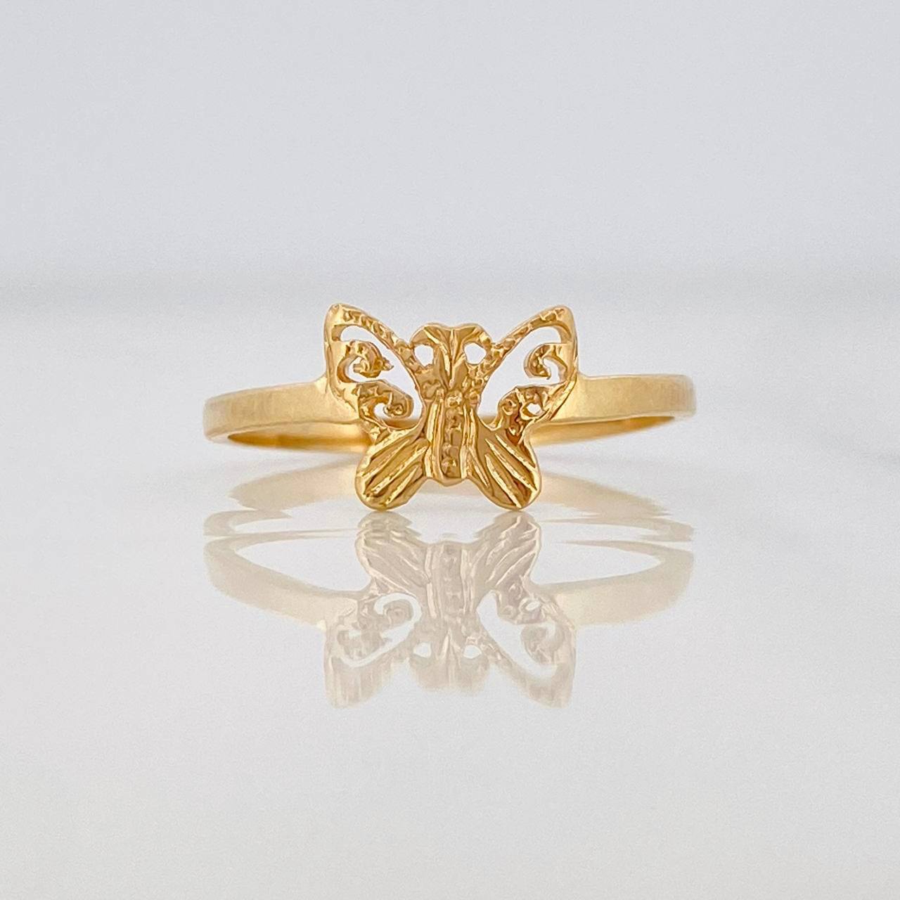 Anillo Mariposa 1.35g / T6 1/4 Oro Amarillo 18K