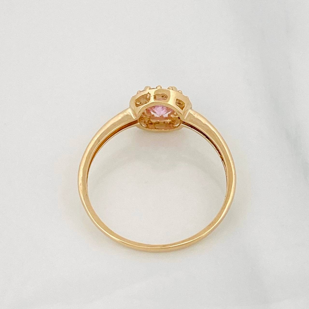 Anillo Halo 1.65g / T6 3/4 Oro Amarillo 18K