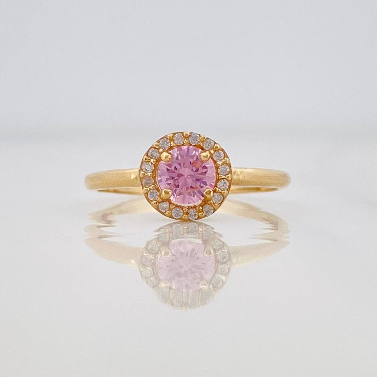 Anillo Halo 1.65g / T6 3/4 Oro Amarillo 18K