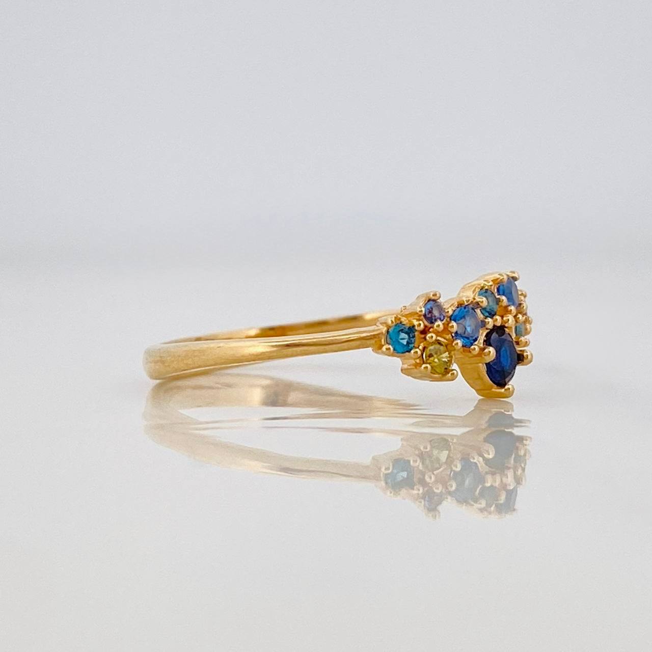 Anillo Circulos 1.9g / T7 1/4 Oro Amarillo 18K