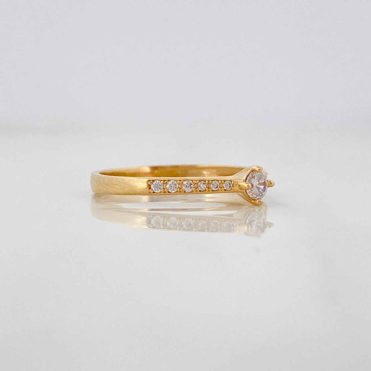 Anillo Solitario Churumbela 1.75g / T7 Oro Amarillo 18K