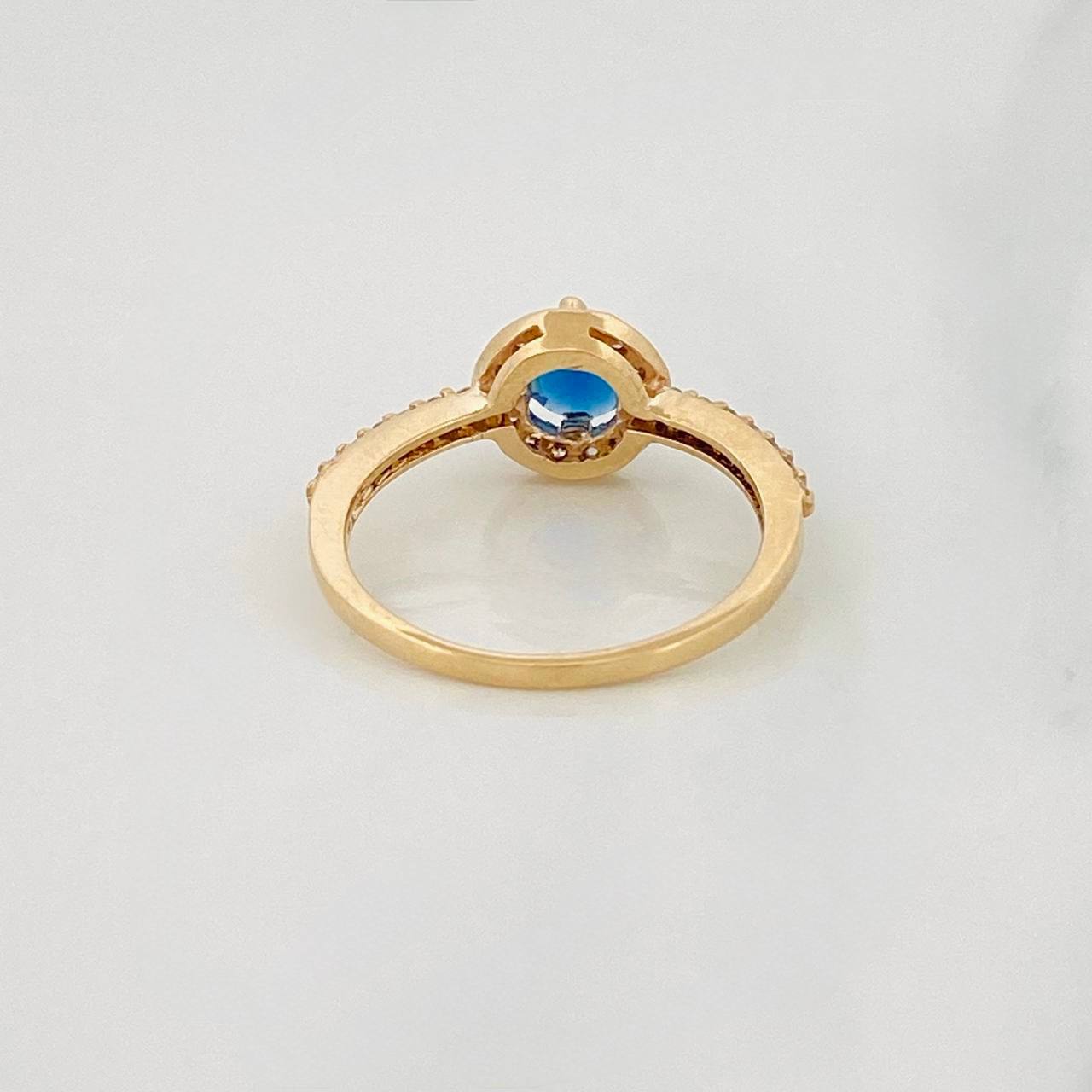 Anillo Halo Circular 2.25g / T6 Oro Amarillo 18K