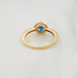 Anillo Halo Circular 2.25g / T6 Oro Amarillo 18K