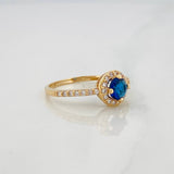 Anillo Halo Circular 2.25g / T6 Oro Amarillo 18K