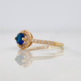 Anillo Halo Circular 2.25g / T6 Oro Amarillo 18K