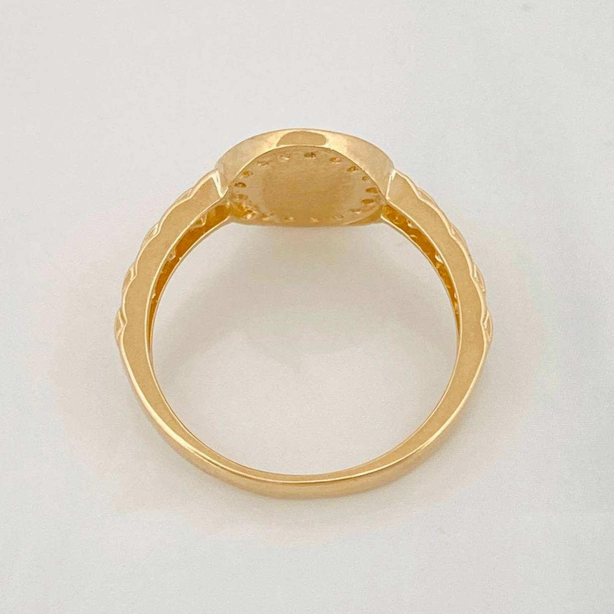 Anillo Corona Correa 3.25g / T6 1/2 Dos Oros Amarillo Blanco 18K