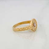 Anillo Corona Correa 3.25g / T6 1/2 Dos Oros Amarillo Blanco 18K