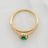 Anillo Halo 2.15g / T6 3/4 Oro Amarillo 18K