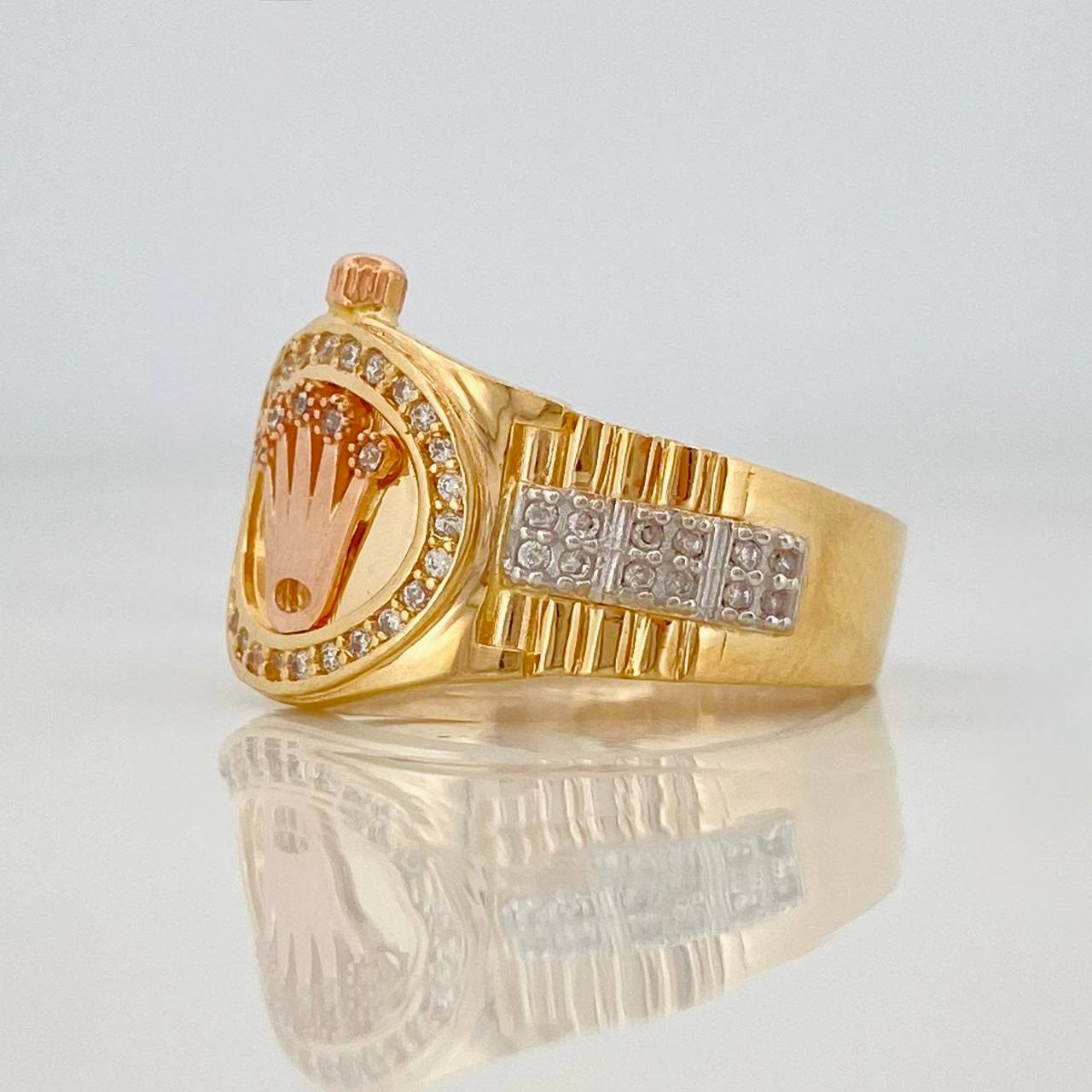 Anillo Corona Correa 7g / T8 3/4 Tres Oros 18K
