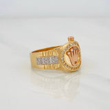 Anillo Corona Correa 7g / T8 3/4 Tres Oros 18K
