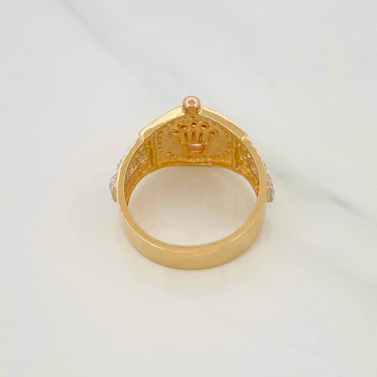 Anillo Corona Correa 7g / T8 3/4 Tres Oros 18K