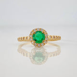 Anillo Halo Circulo 1.9g / T6 1/2 Oro Amarillo 18K