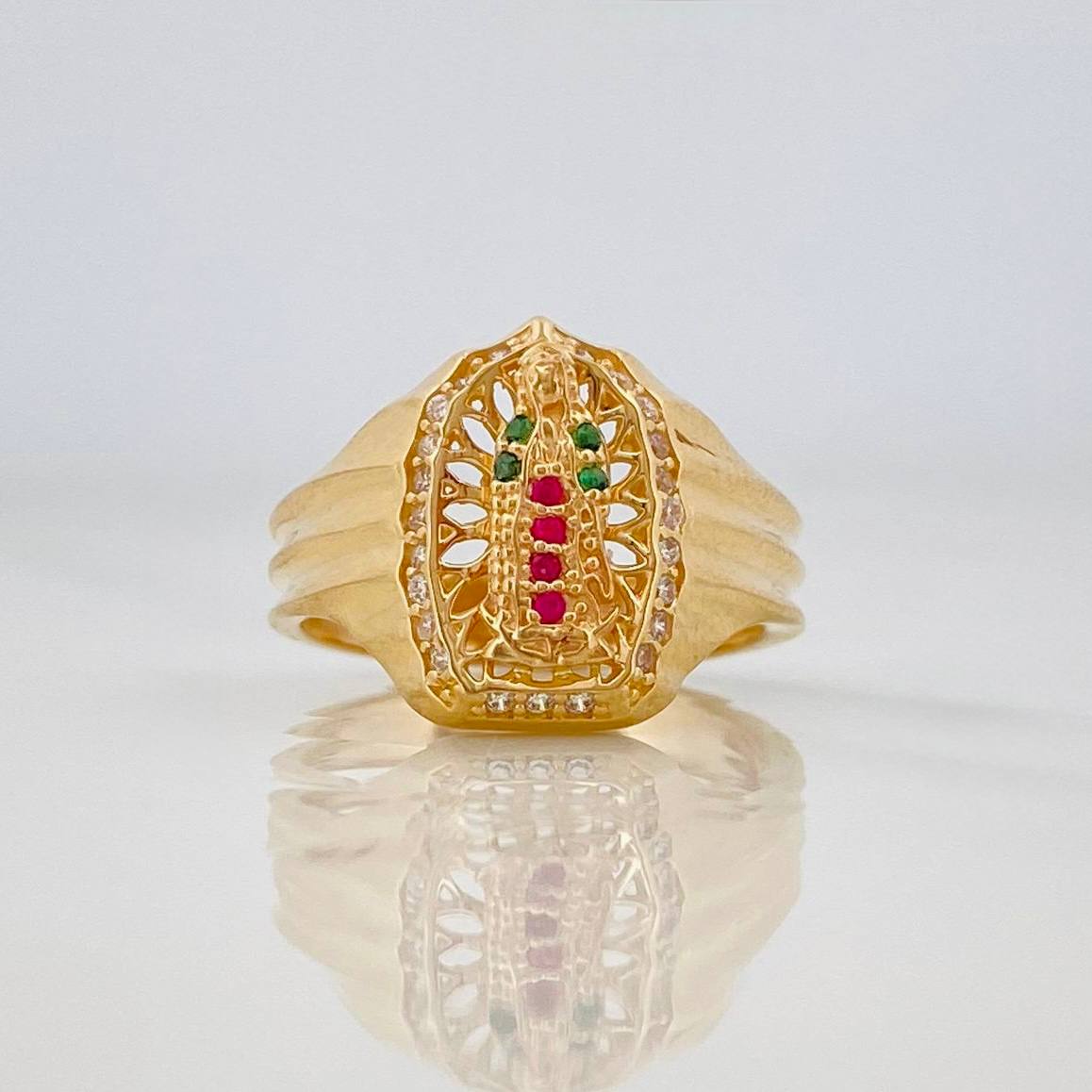 Anillo Virgen de Guadalupe 3.75g / T5 1/4 Oro Amarillo 18K