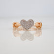 Anillo Corazon 2.9g / T6 Dos Oros Blanco Rosa 18K