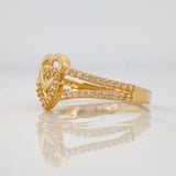 Anillo Corazones 2.9g / T8 Oro Amarillo 18K