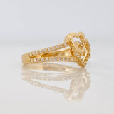 Anillo Corazones 2.9g / T8 Oro Amarillo 18K