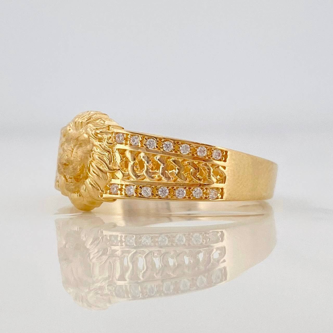 Anillo Leon 4.25g / T11 Oro Amarillo 18K