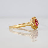 Anillo Halo Tupido 1.75g / T5 3/4 Oro Amarillo 18K