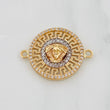 Herraje Medusa 3g / 2.5cm Dos Oros Amarillo Blanco 18K