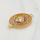 Herraje Medusa 3g / 2.5cm Dos Oros Amarillo Blanco 18K