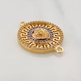 Herraje Medusa 3g / 2.5cm Dos Oros Amarillo Blanco 18K