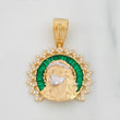 Dije Rostro de Cristo 7.2g / 3.4cm Dos Oros Amarillo Blanco 18K