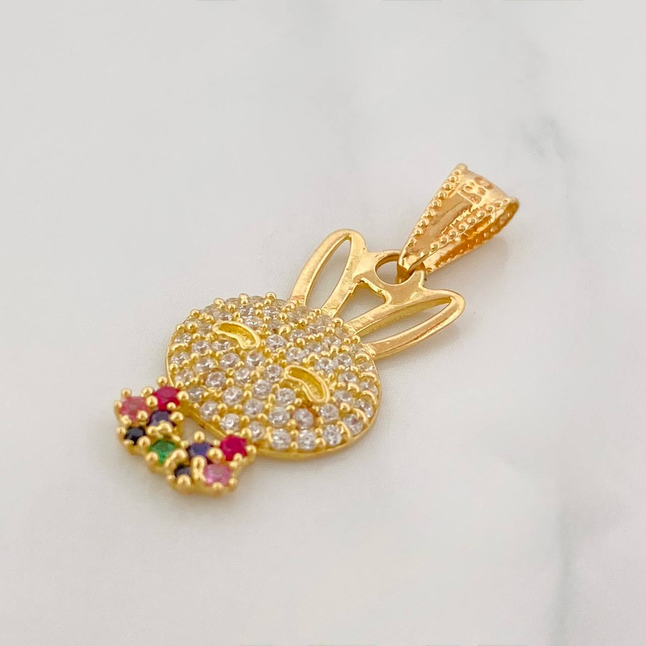 Dije Rostro Conejo 1.35g / 2.5cm Oro Amarillo 18K