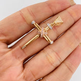 Dije Cruz Clavo 3.5g / 4cm Tres Oros 18K