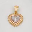 Dije Corazón Tupido 3.1g / 2.5cm Tres Oros 18K