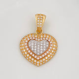 Dije Corazón Tupido 3.1g / 2.5cm Tres Oros 18K