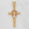 Dije Cruz Cristo 4.4g / 4.4cm Tres Oros 18K