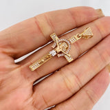 Dije Cruz Cristo 4.4g / 4.4cm Tres Oros 18K